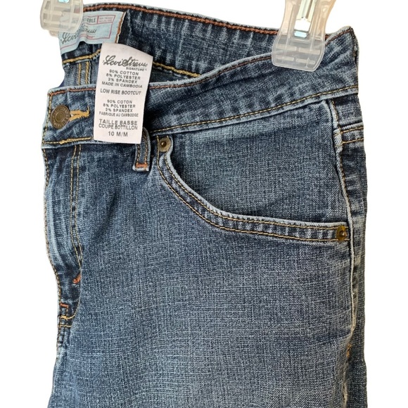 Levi STRAUSS LOW RISE BOOTCUT WOMENS DENIM JEANS SIZE 10 - Picture 4 of 12